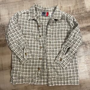 Boys button down plaid shirt